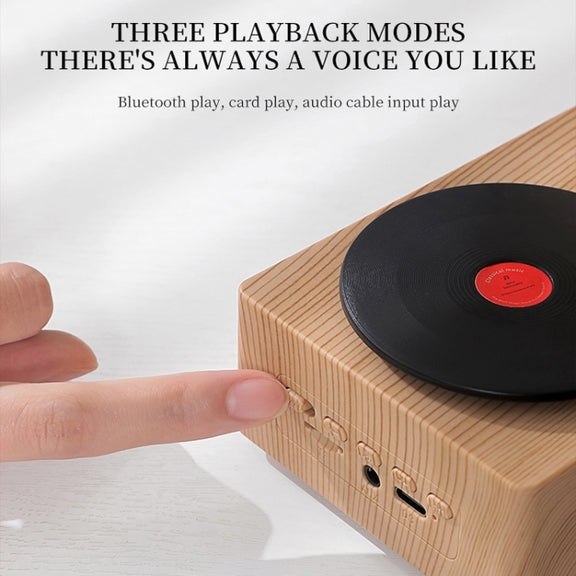 T19 Creative Retro Desktop Wireless Bluetooth Speaker(Wood)
