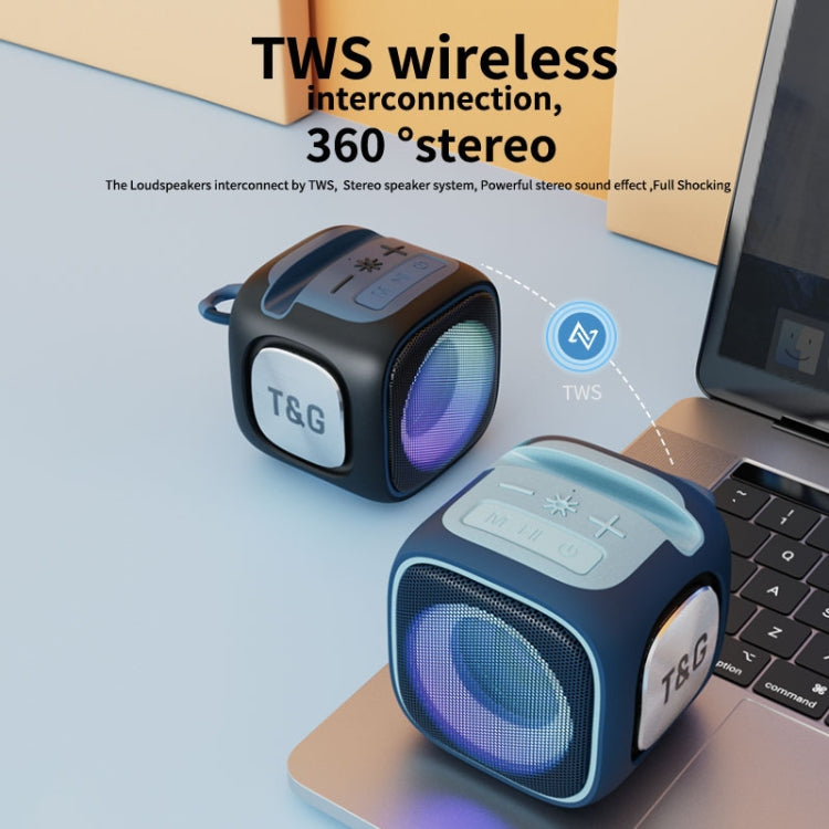T&G TG359 Portable Outdoor LED Wireless Bluetooth Speaker(Black)