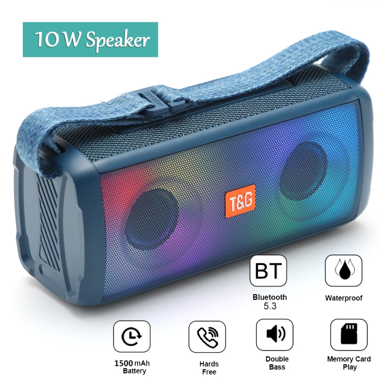 T&G TG345 Portable Outdoor Color LED Wireless Bluetooth Speaker(Black)