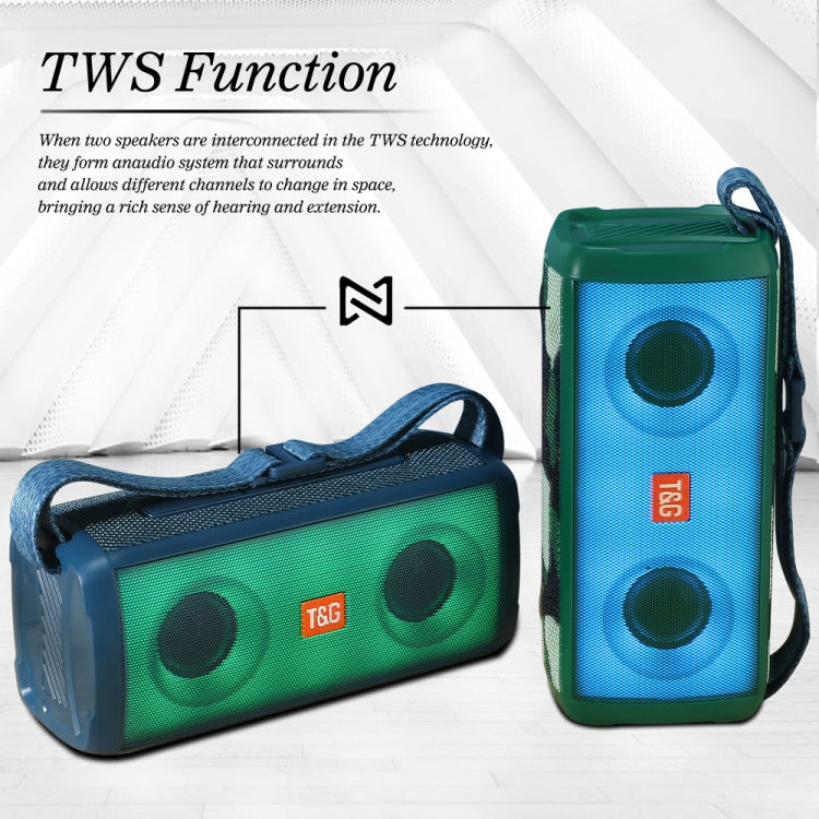 T&G TG345 Portable Outdoor Color LED Wireless Bluetooth Speaker(Blue)