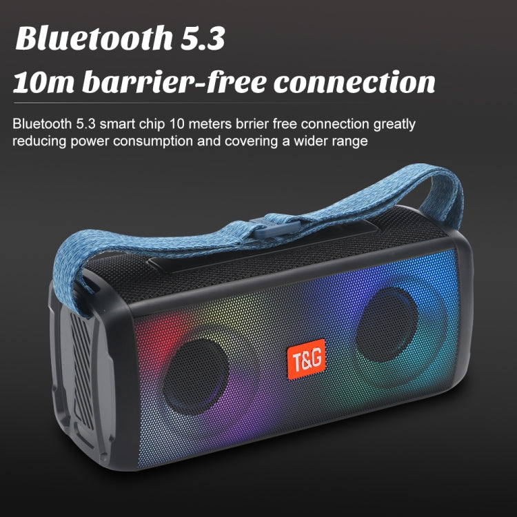T&G TG345 Portable Outdoor Color LED Wireless Bluetooth Speaker(Gray)