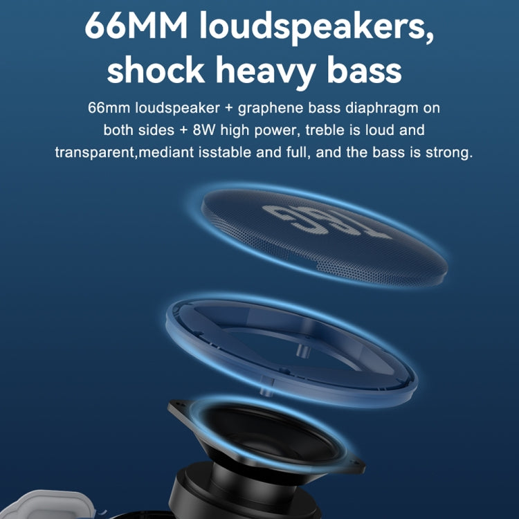 T&G TG376 360 Degree Full Screen LED Light RGB Multicolor Wireless Bluetooth Speaker Subwoofer(Blue)