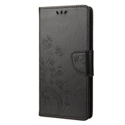 For Xiaomi Redmi Note 12 Pro 5G Global Butterfly Flower Pattern Leather Phone Case(Black)