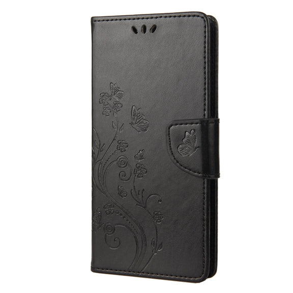 For Xiaomi Redmi Note 12 Pro 5G Global Butterfly Flower Pattern Leather Phone Case(Black)