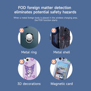 N21 15W 3 in 1 Transparent Magnetic Wireless Charger(White)