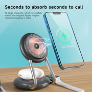 N21 15W 3 in 1 Transparent Magnetic Wireless Charger(White)