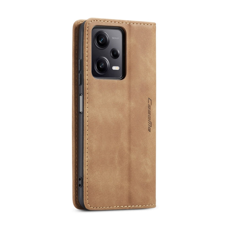 For Xiaomi Redmi Note 12 Pro 5G / Poco X5 Pro CaseMe 013 Multifunctional Horizontal Flip Leather Phone Case(Brown)