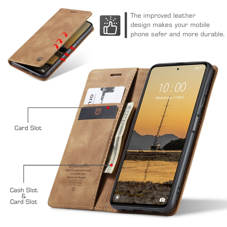 For Xiaomi Redmi Note 12 Pro 5G / Poco X5 Pro CaseMe 013 Multifunctional Horizontal Flip Leather Phone Case(Brown)