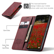 For Xiaomi Redmi Note 12 Pro+ 5G CaseMe 013 Multifunctional Horizontal Flip Leather Phone Case(Wine Red)