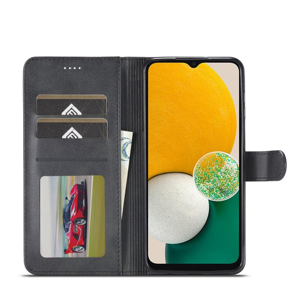 For Samsung Galaxy A24 4G / 5G LC.IMEEKE Calf Texture Leather Phone Case(Black)