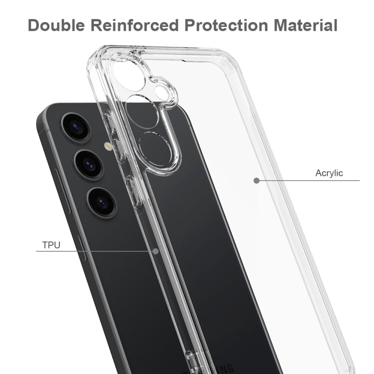 For Samsung Galaxy A55 Scratchproof Acrylic TPU Phone Case(Transparent)
