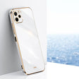 For Huawei nova Y61 XINLI Straight Edge 6D Electroplate TPU Phone Case(White) - Huawei Cases by XINLI | Online Shopping South Africa | PMC TechLife | Buy Now Pay Later Mobicred