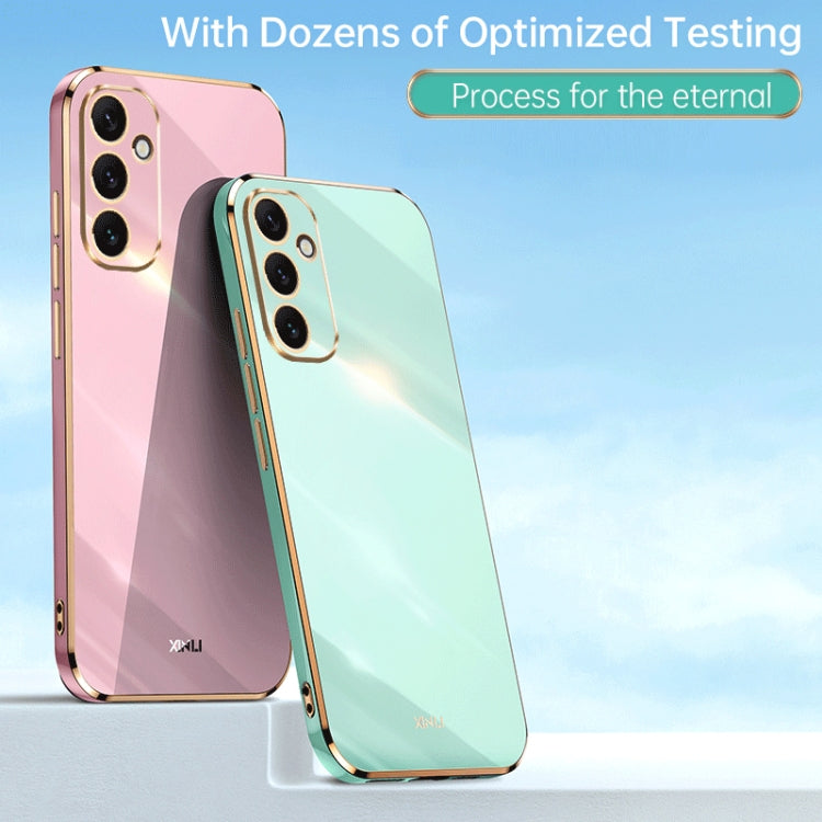 For Samsung Galaxy A34 5G XINLI Straight Edge 6D Electroplate TPU Phone Case(Hawthorn Red)