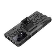 For Xiaomi Redmi Note 12 Pro 5G Tire Texture TPU + PC Phone Case with Holder(Black)