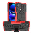 For Xiaomi Redmi Note 12 Pro+ 5G Tire Texture TPU + PC Phone Case with Holder(Red) - free shipping - PMC TechLife - Order now!