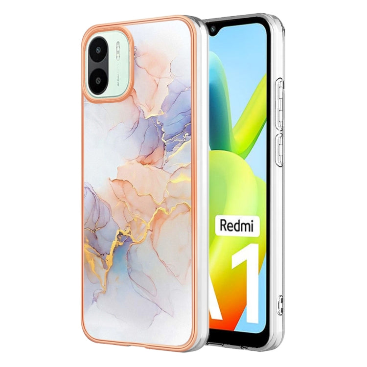 For Xiaomi Redmi A1 Electroplating IMD TPU Phone Case(White Marble)