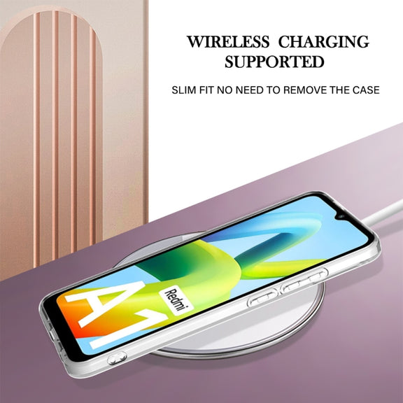 For Xiaomi Redmi A1 Electroplating IMD TPU Phone Case(White Marble)