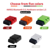 KONNWEI KW902 Bluetooth 5.0 OBD2 Car Fault Diagnostic Scan Tools Support IOS / Android(Orange)