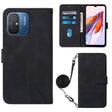 For Xiaomi Redmi 12C / Redmi 11A 4G Global Crossbody 3D Embossed Flip Leather Phone Case(Black) - free shipping - PMC TechLife - Order now!