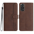 For Xiaomi Redmi Note 11 4G Global/Note 11S Heart Pattern Skin Feel Leather Phone Case(Brown) - Xiaomi Cases by PMC TechLife | Online Shopping South Africa | PMC TechLife | Buy Now Pay Later Mobicred