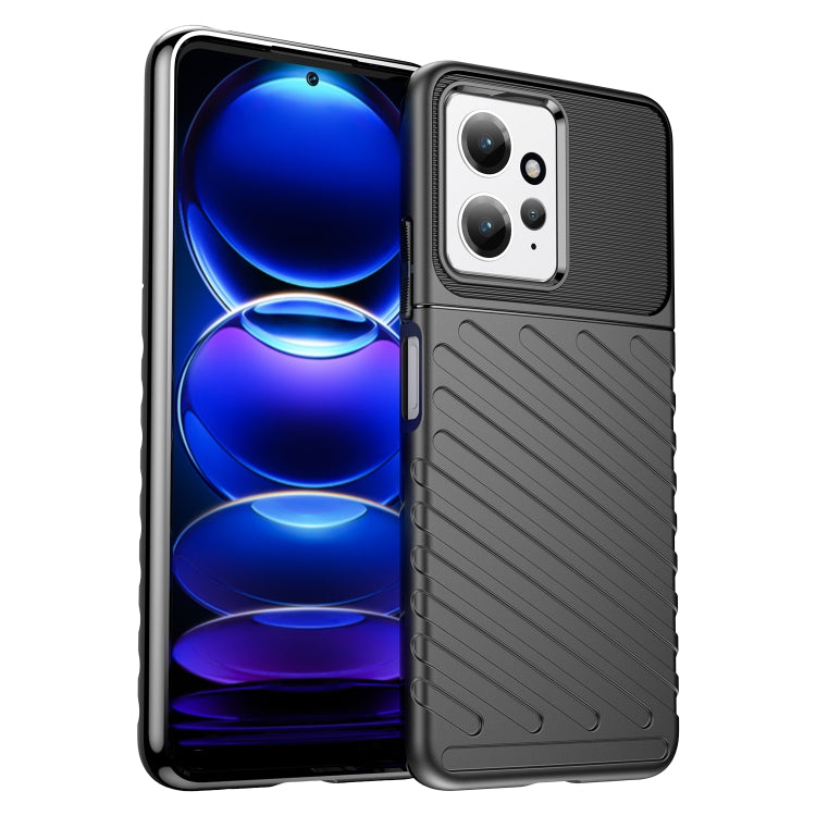 For Xiaomi Redmi Note 12 4G Global Thunderbolt Shockproof TPU Protective Soft Phone Case(Black)