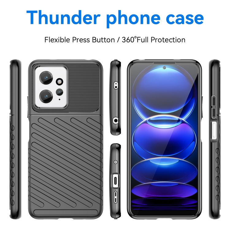 For Xiaomi Redmi Note 12 4G Global Thunderbolt Shockproof TPU Protective Soft Phone Case(Black)