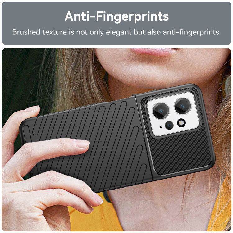 For Xiaomi Redmi Note 12 4G Global Thunderbolt Shockproof TPU Protective Soft Phone Case(Black)