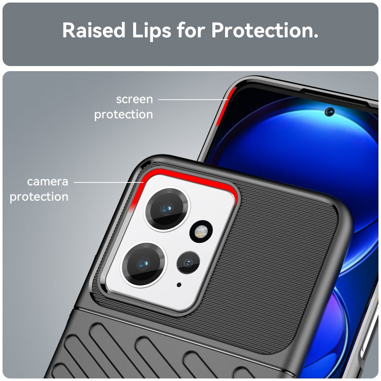 For Xiaomi Redmi Note 12 4G Global Thunderbolt Shockproof TPU Protective Soft Phone Case(Black)