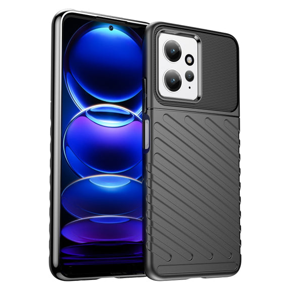 For Xiaomi Redmi Note 12 4G Global Thunderbolt Shockproof TPU Protective Soft Phone Case(Black)