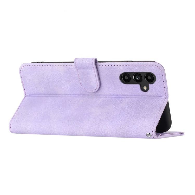 For Samsung Galaxy A14 5G Heart Pattern Skin Feel Leather Phone Case(Purple)