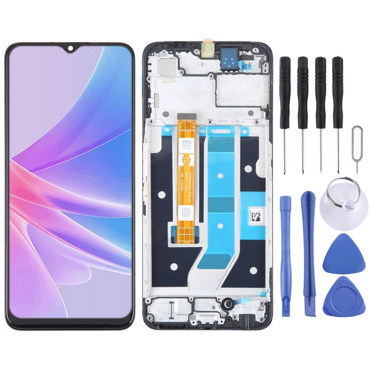 OEM LCD Screen For OPPO A58 / A78 Digitizer Full Assembly With Frame
