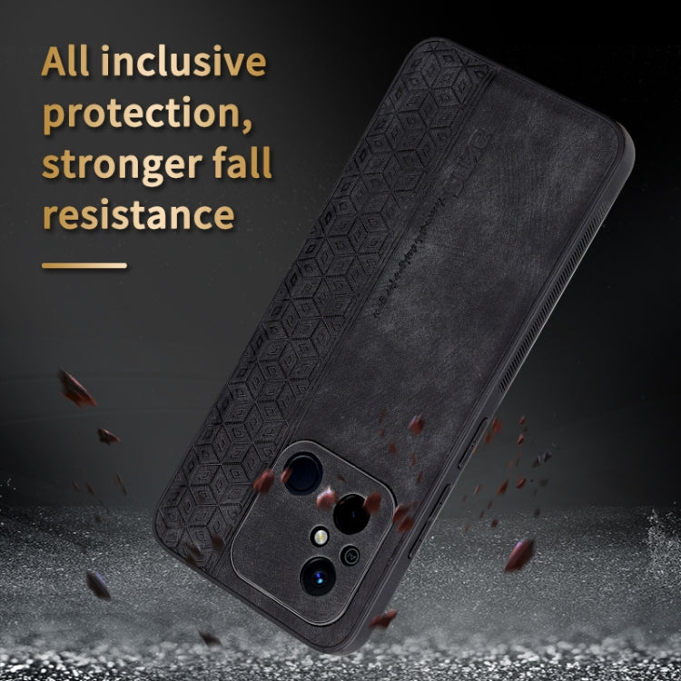 For Xiaomi Poco C55 / Redmi 12C / 11A AZNS 3D Embossed Skin Feel Phone Case(Brown)
