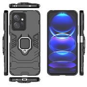 For Xiaomi Redmi Note 12 4G Global Magnetic Ring Holder PC + TPU Phone Case(Black)