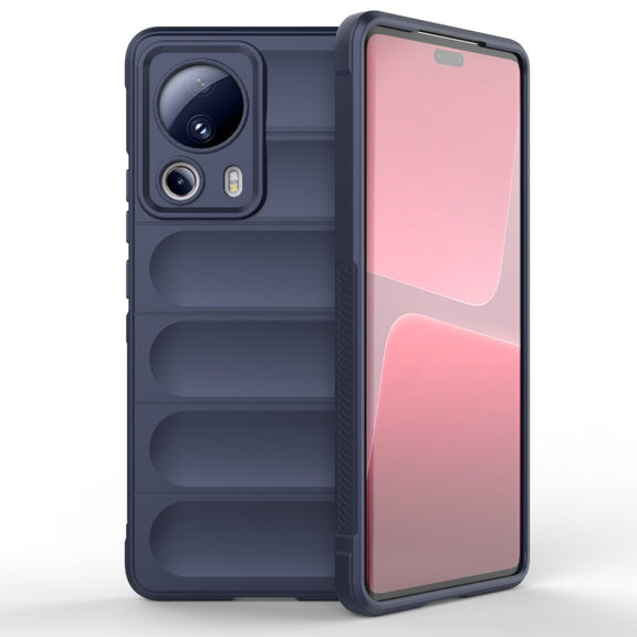 For Xiaomi 13 Lite Magic Shield TPU + Flannel Phone Case(Dark Blue)
