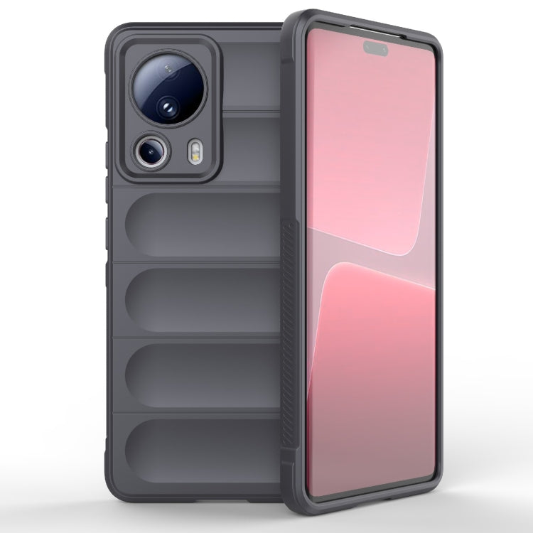 For Xiaomi 13 Lite Magic Shield TPU + Flannel Phone Case(Dark Grey)