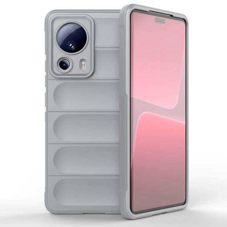 For Xiaomi 13 Lite Magic Shield TPU + Flannel Phone Case(Grey)