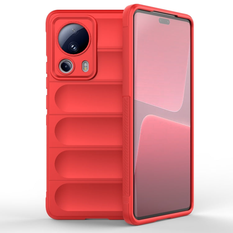 For Xiaomi 13 Lite Magic Shield TPU + Flannel Phone Case(Red)