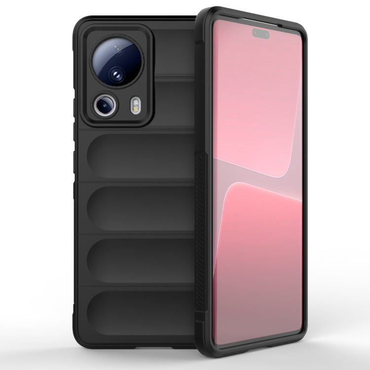 For Xiaomi 13 Lite Magic Shield TPU + Flannel Phone Case(Black)