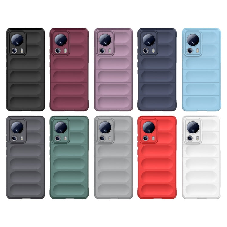 For Xiaomi 13 Lite Magic Shield TPU + Flannel Phone Case(Dark Blue)