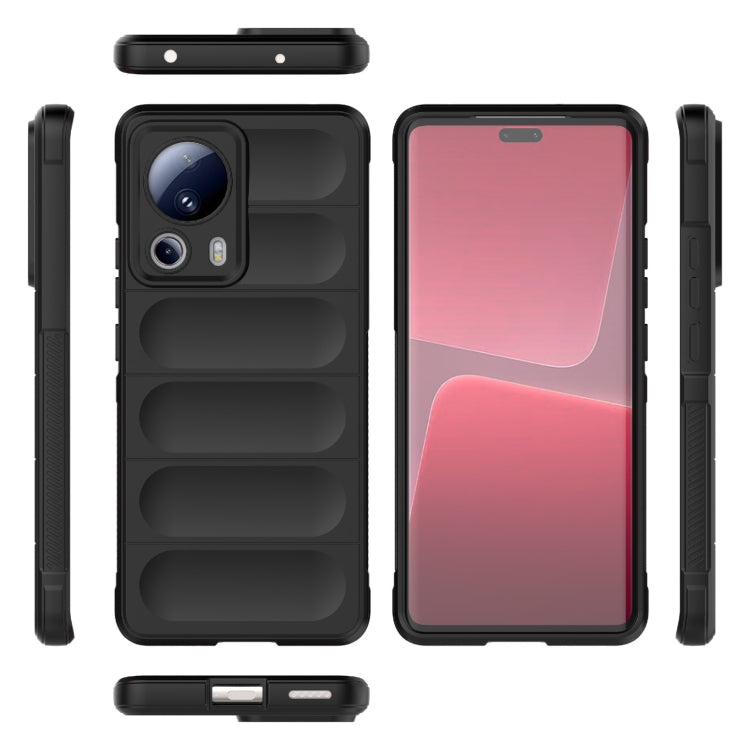 For Xiaomi 13 Lite Magic Shield TPU + Flannel Phone Case(Dark Blue)