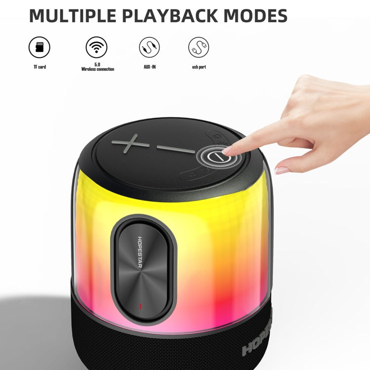 HOPESTAR SC-01 Water-resistant LED Light Wireless Bluetooth Speaker(Grey)