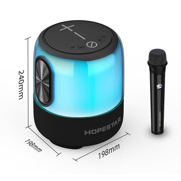 HOPESTAR SC-01 Water-resistant LED Light Wireless Bluetooth Speaker(Black)