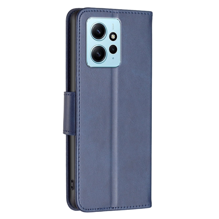 For Xiaomi Redmi Note 12 4G Global Lambskin Texture Leather Phone Case(Blue)