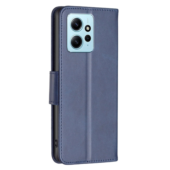 For Xiaomi Redmi Note 12 4G Global Lambskin Texture Leather Phone Case(Blue)