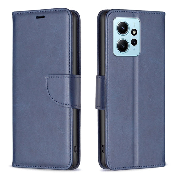 For Xiaomi Redmi Note 12 4G Global Lambskin Texture Leather Phone Case(Blue)