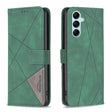 For Samsung Galaxy M14 5G Magnetic Buckle Rhombus Texture Leather Phone Case(Green) - free shipping - PMC TechLife - Order now!
