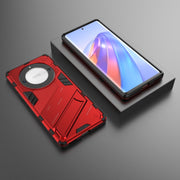 For Honor X9a/X40 5G/Magic5 Lite Punk Armor PC + TPU Phone Case with Holder(Red)