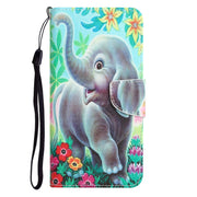 For Xiaomi Redmi Note 12 5G Global/Poco X5 Colored Drawing Leather Phone Case(Elephant)