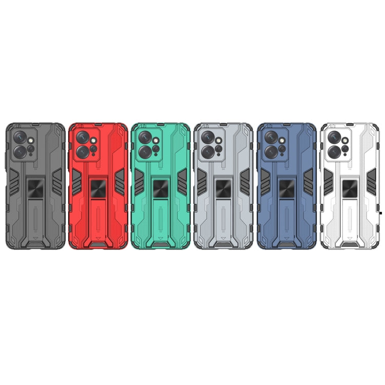 For Xiaomi Redmi Note 12 4G Supersonic PC + TPU Shock-proof Phone Case with Holder(Silver)