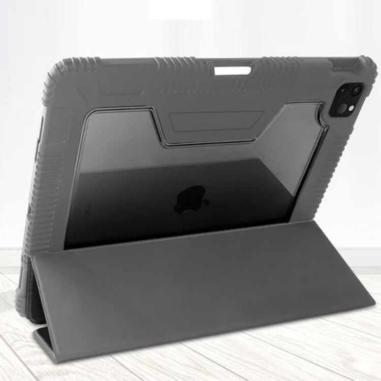 For iPad Pro 11 2022 / 2021 / 2020 Mutural Horizontal Flip Leather Tablet Case with Holder & Pen Slot(Black)